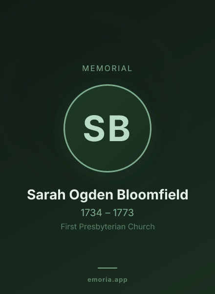 Memorial portrait of Sarah Ogden Bloomfield