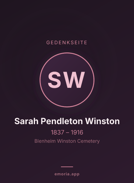 Gedenkportrait von Sarah Pendleton Winston