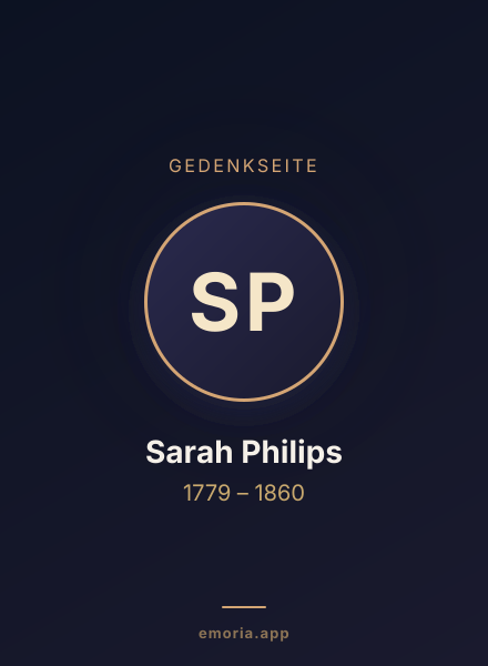 Gedenkportrait von Sarah Philips