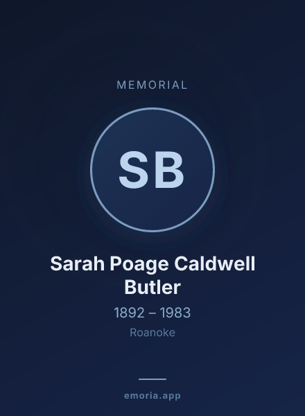 Memorial portrait of Sarah Poage Caldwell Butler