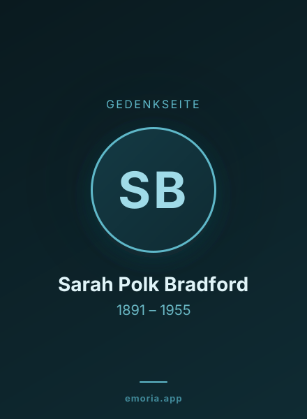 Gedenkportrait von Sarah Polk Bradford
