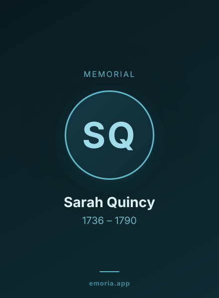 Memorial portrait of Sarah Quincy