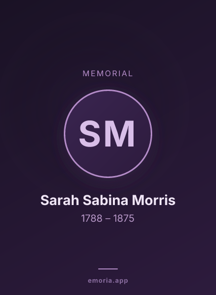 Memorial portrait of Sarah Sabina Morris