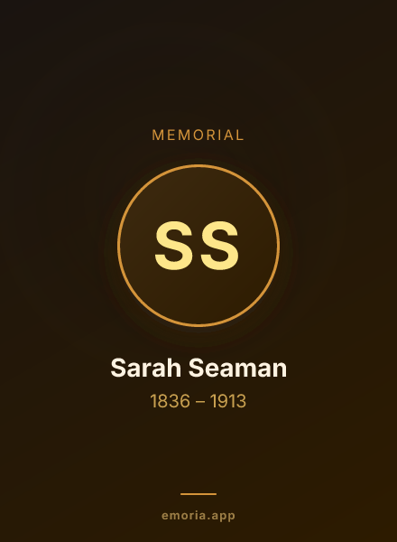 Memorial portrait of Sarah Seaman