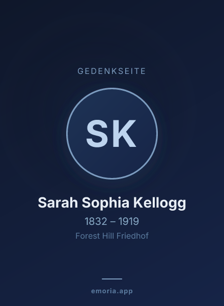 Gedenkportrait von Sarah Sophia Kellogg