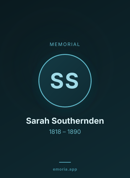 Memorial portrait of Sarah Southernden