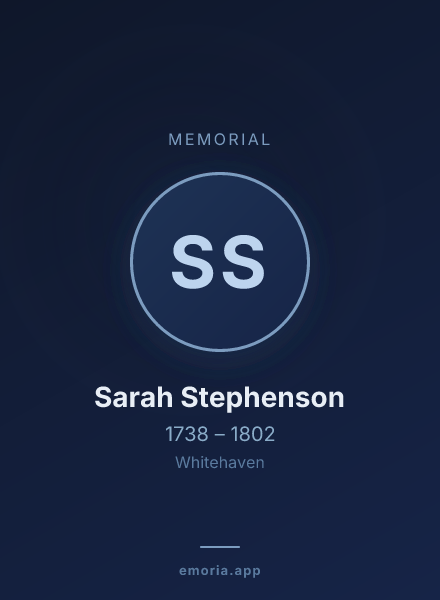 Memorial portrait of Sarah Stephenson