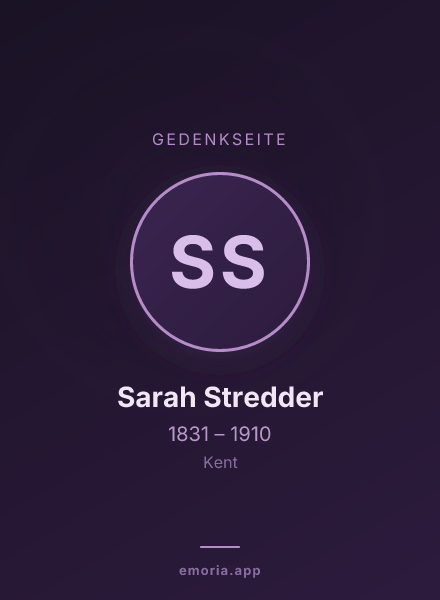 Gedenkportrait von Sarah Stredder