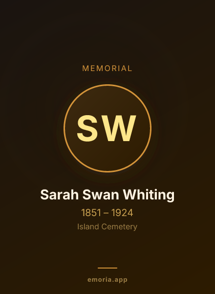 Memorial portrait of Sarah Swan Whiting
