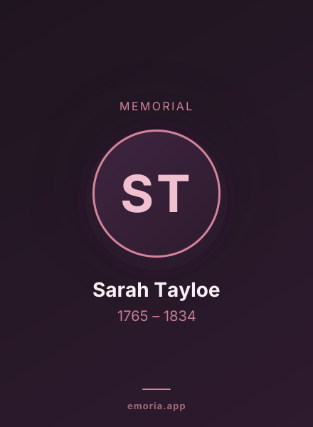 Memorial portrait of Sarah Tayloe
