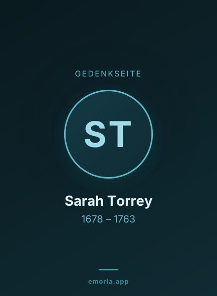Gedenkportrait von Sarah Torrey