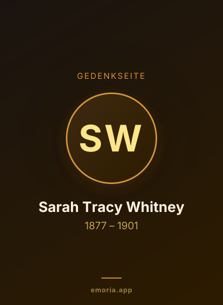 Gedenkportrait von Sarah Tracy Whitney