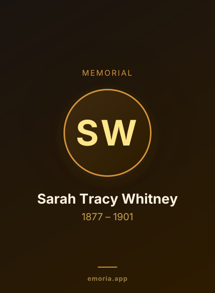 Memorial portrait of Sarah Tracy Whitney