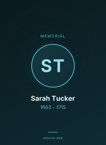 Memorial portrait of Sarah Tucker