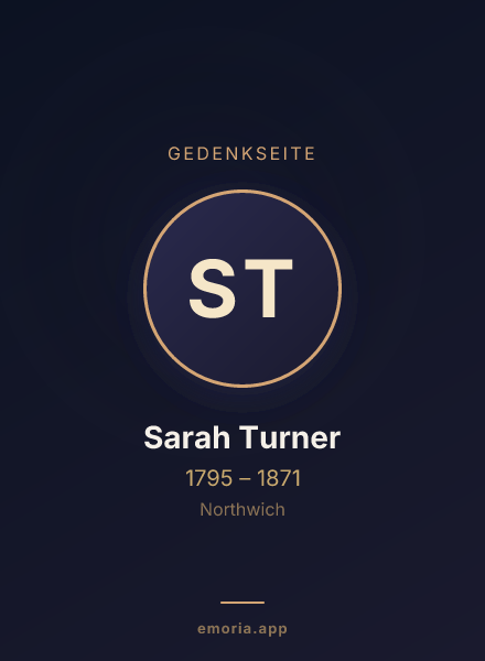 Gedenkportrait von Sarah Turner