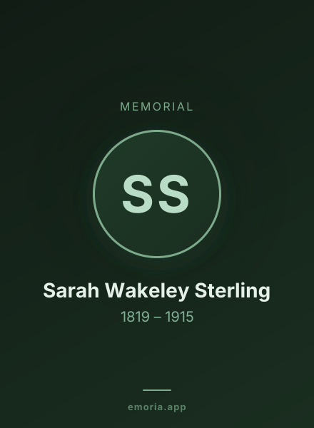 Memorial portrait of Sarah Wakeley Sterling