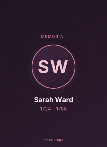 Memorial portrait of Sarah Ward