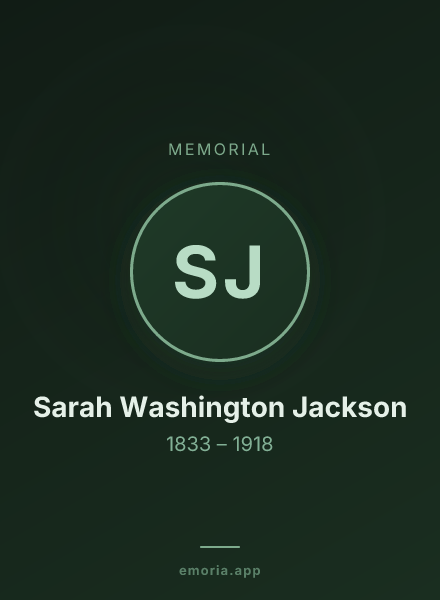 Memorial portrait of Sarah Washington Jackson