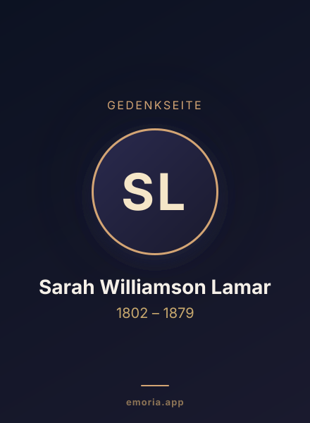 Gedenkportrait von Sarah Williamson Lamar