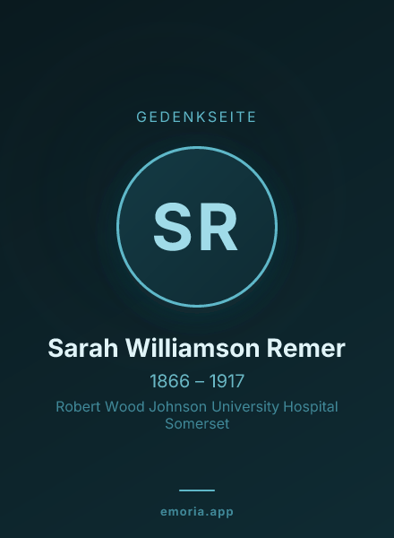 Gedenkportrait von Sarah Williamson Remer