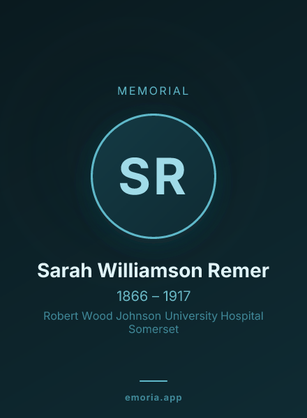 Memorial portrait of Sarah Williamson Remer