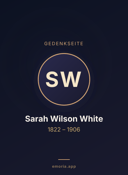 Gedenkportrait von Sarah Wilson White