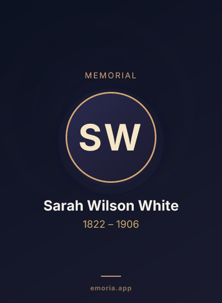Memorial portrait of Sarah Wilson White