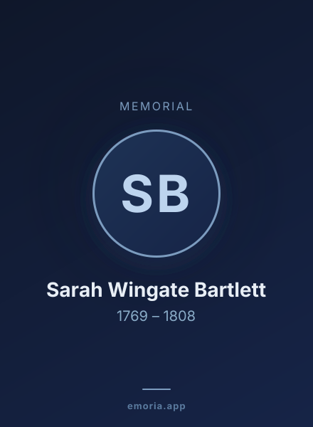 Memorial portrait of Sarah Wingate Bartlett