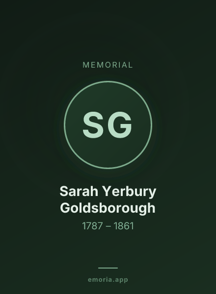 Memorial portrait of Sarah Yerbury Goldsborough