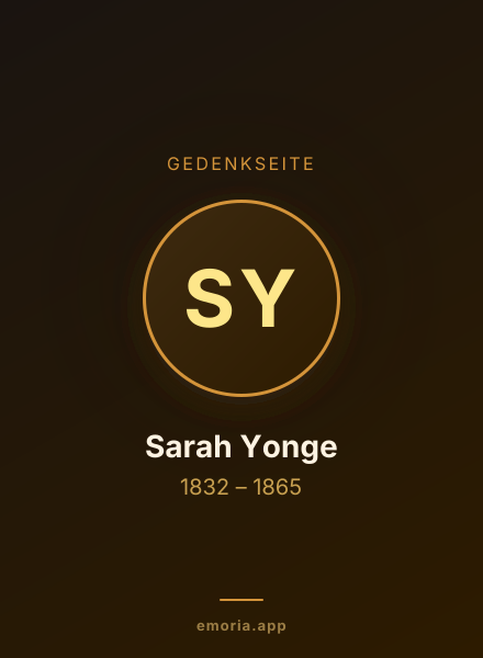 Gedenkportrait von Sarah Yonge