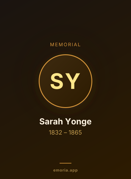 Memorial portrait of Sarah Yonge