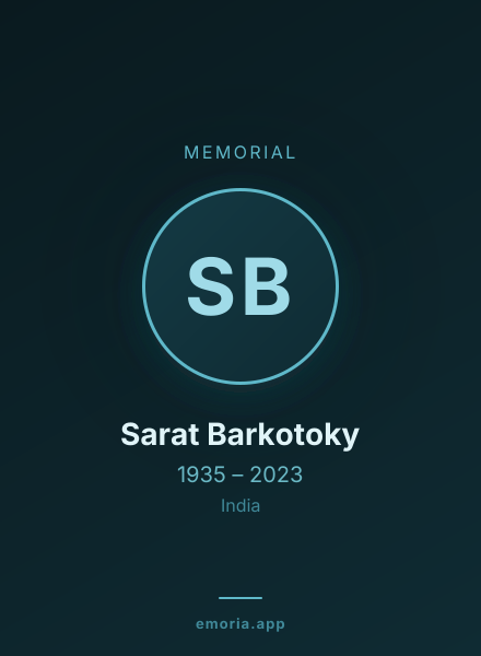 Memorial portrait of Sarat Barkotoky