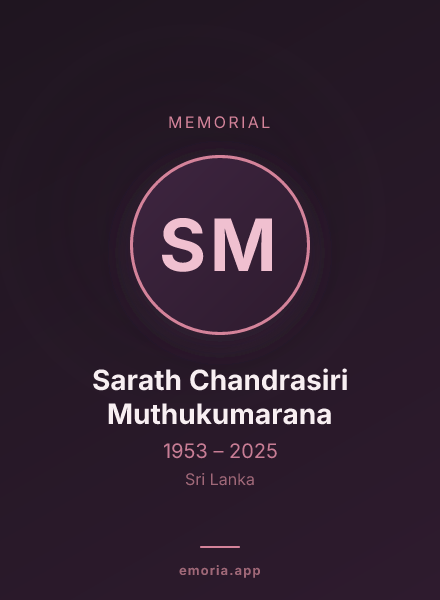 Memorial portrait of Sarath Chandrasiri Muthukumarana