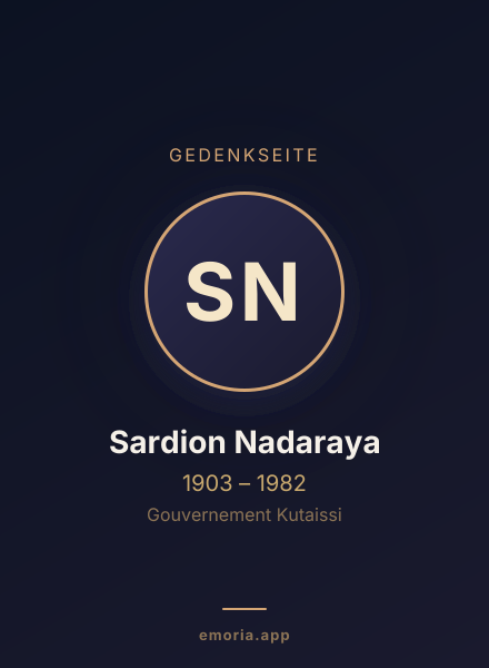 Gedenkportrait von Sardion Nadaraya