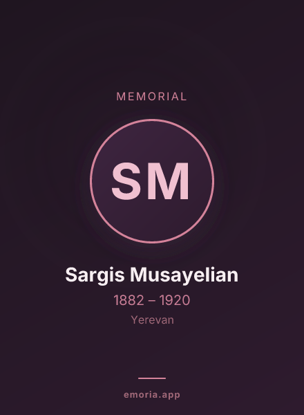 Memorial portrait of Sargis Musayelian