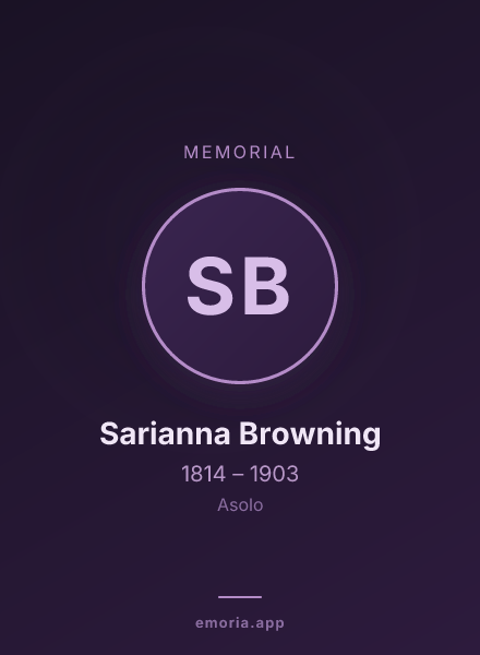 Memorial portrait of Sarianna Browning