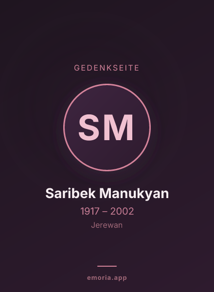 Gedenkportrait von Saribek Manukyan