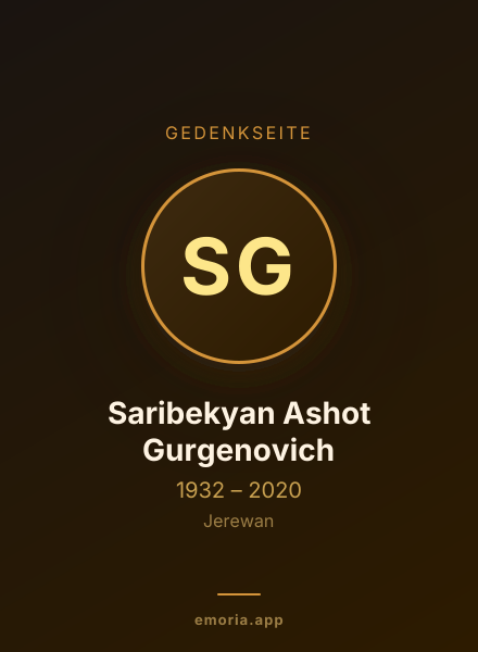 Gedenkportrait von Saribekyan Ashot Gurgenovich