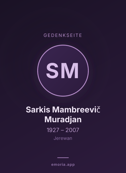 Gedenkportrait von Sarkis Mambreevič Muradjan