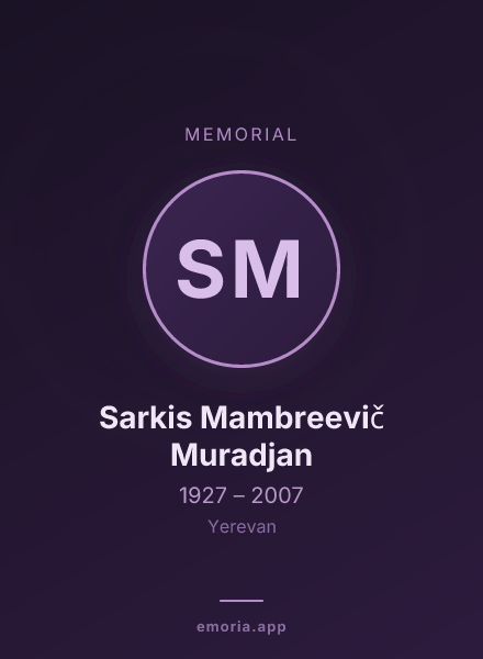Memorial portrait of Sarkis Mambreevič Muradjan