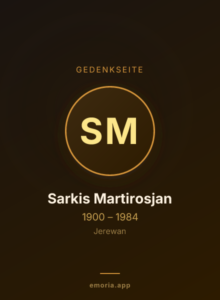 Gedenkportrait von Sarkis Martirosjan
