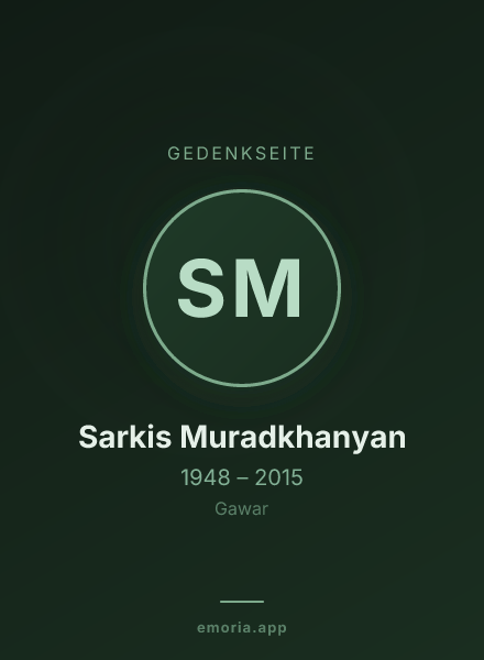 Gedenkportrait von Sarkis Muradkhanyan
