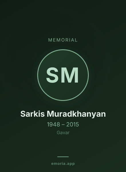 Memorial portrait of Sarkis Muradkhanyan