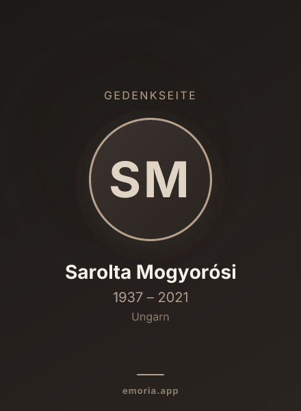 Gedenkportrait von Sarolta Mogyorósi