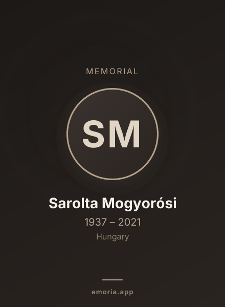 Memorial portrait of Sarolta Mogyorósi