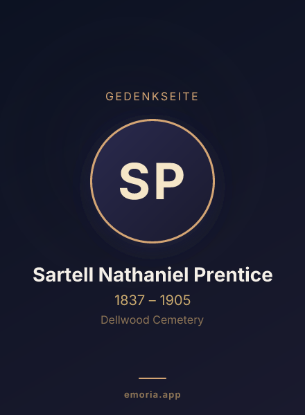 Gedenkportrait von Sartell Nathaniel Prentice