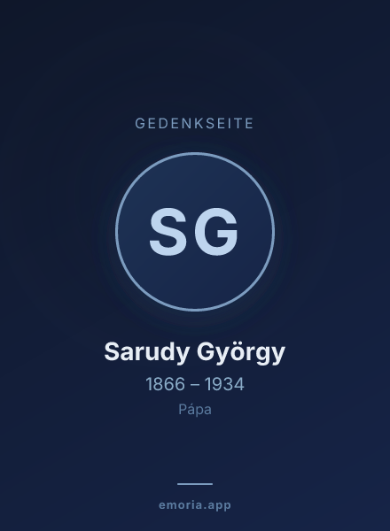 Gedenkportrait von Sarudy György