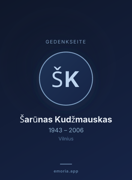 Gedenkportrait von Šarūnas Kudžmauskas
