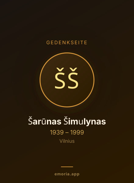 Gedenkportrait von Šarūnas Šimulynas