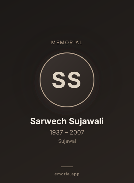 Memorial portrait of Sarwech Sujawali